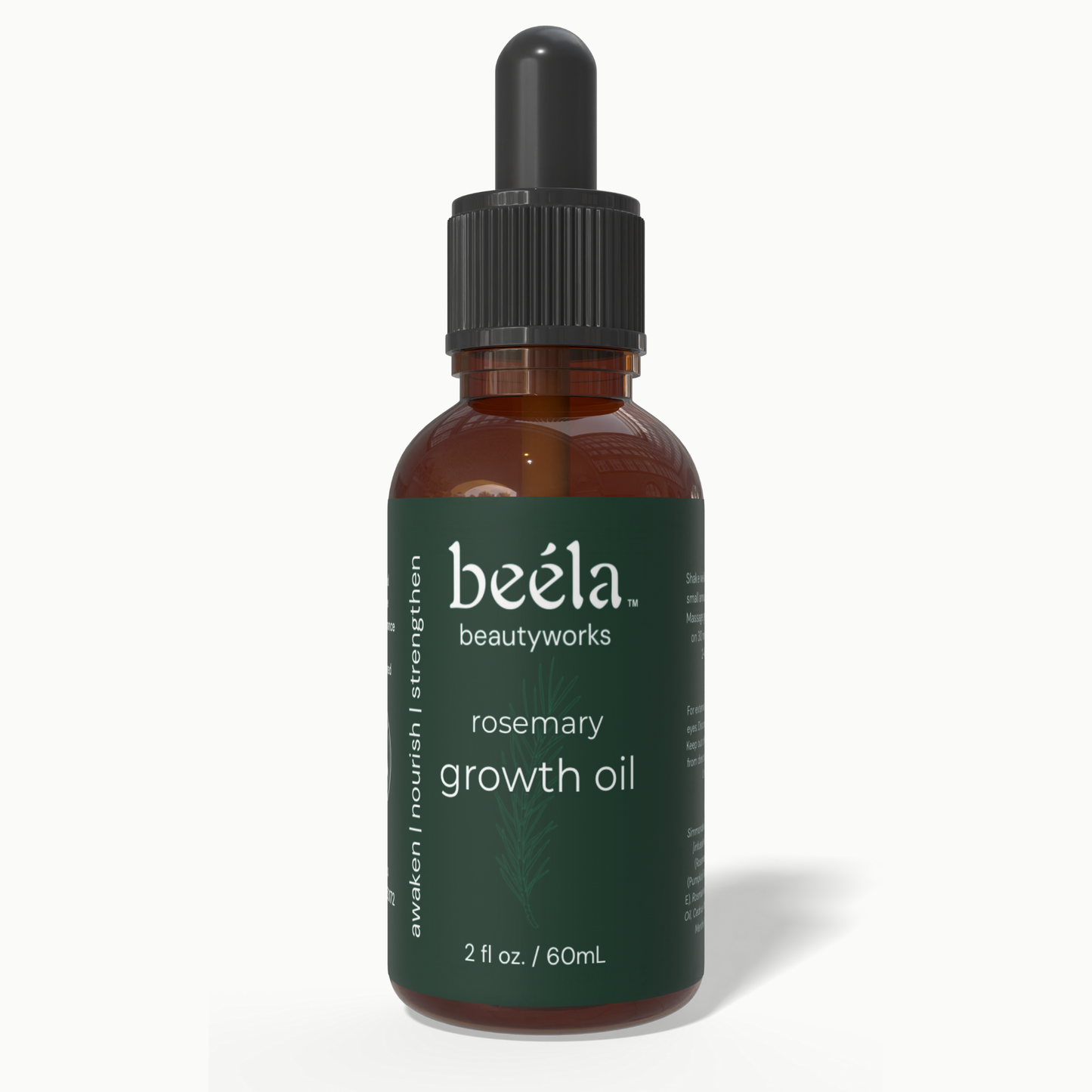 Beela Rosemary Growth Scalp Oil — strengthening scalp treatment that supports healthy hair growth.