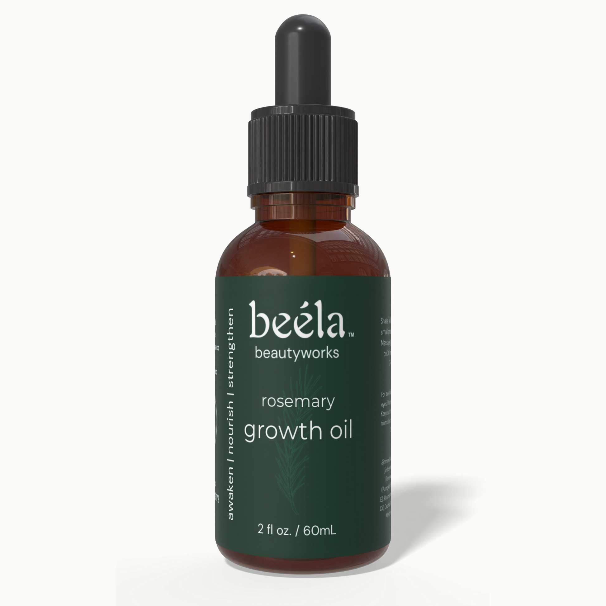 Beela Rosemary Growth Scalp Oil — strengthening scalp treatment that supports healthy hair growth.