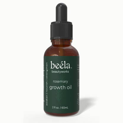 Beela Rosemary Growth Scalp Oil — strengthening scalp treatment that supports healthy hair growth.