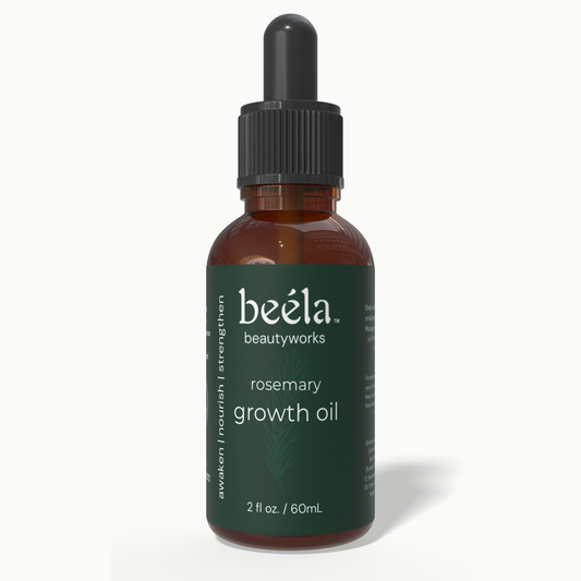 Beela Rosemary Growth Scalp Oil — strengthening scalp treatment that supports healthy hair growth.