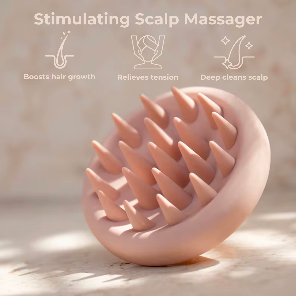 Silicone scalp scrubber for hair growth, deep scalp cleansing, and relaxing scalp massage