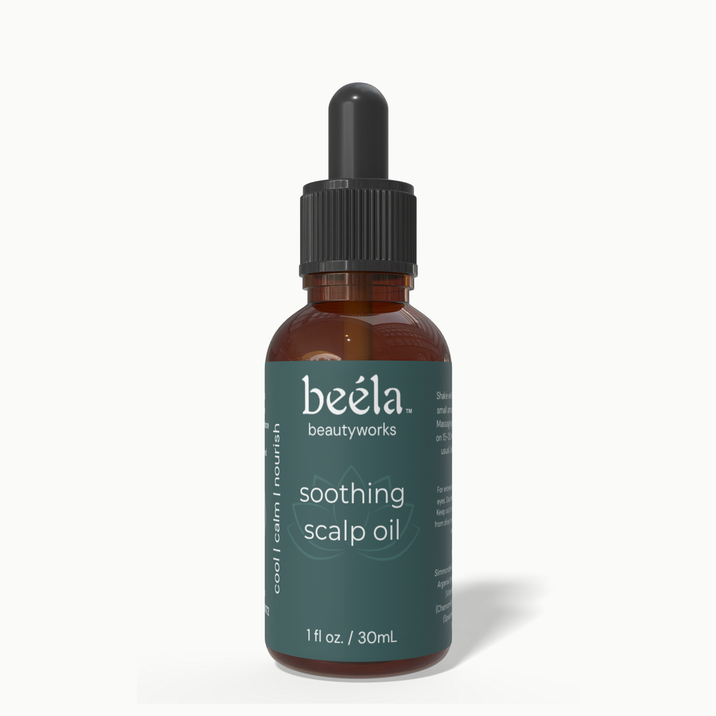Beela Soothing Scalp Oil — daily calming scalp treatment that hydrates and eases irritation.